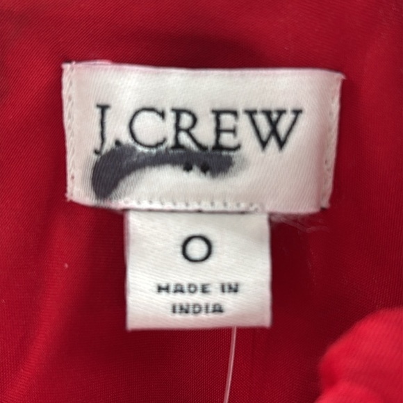 J Crew Factory Rosette mini dress in Deep Ruby Red size 0 NWT CE631 - Picture 7 of 12